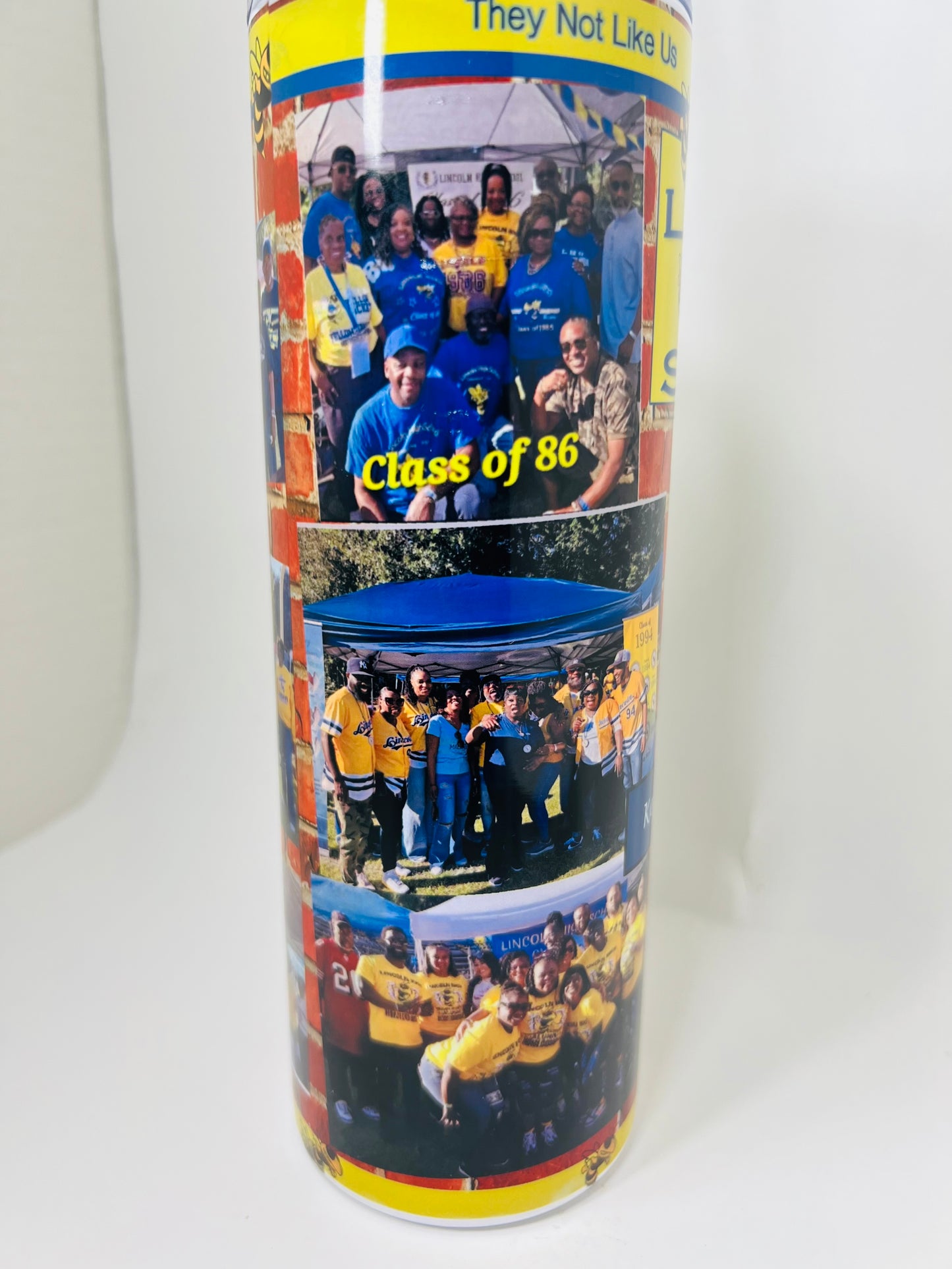 Lincoln High !!! Brick Background "Add Your Own Photo's" Up To 8 Pics !!!