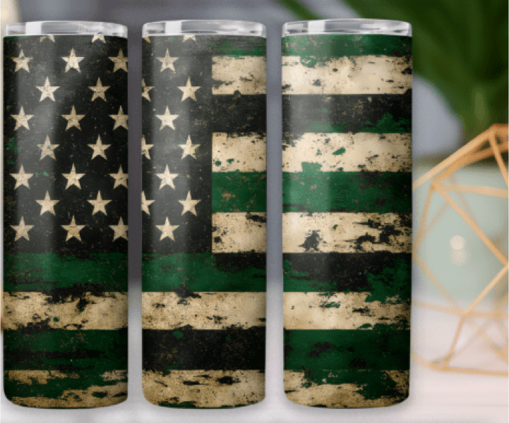 USA Flag !! Green and Black