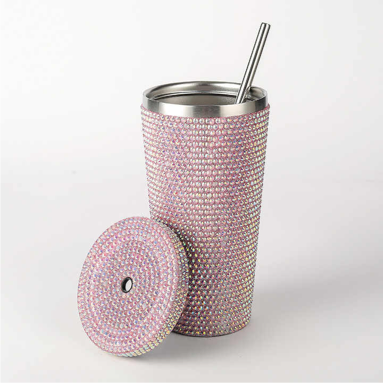 Rhinestone Bling Coffee Gift Drink Tumbler