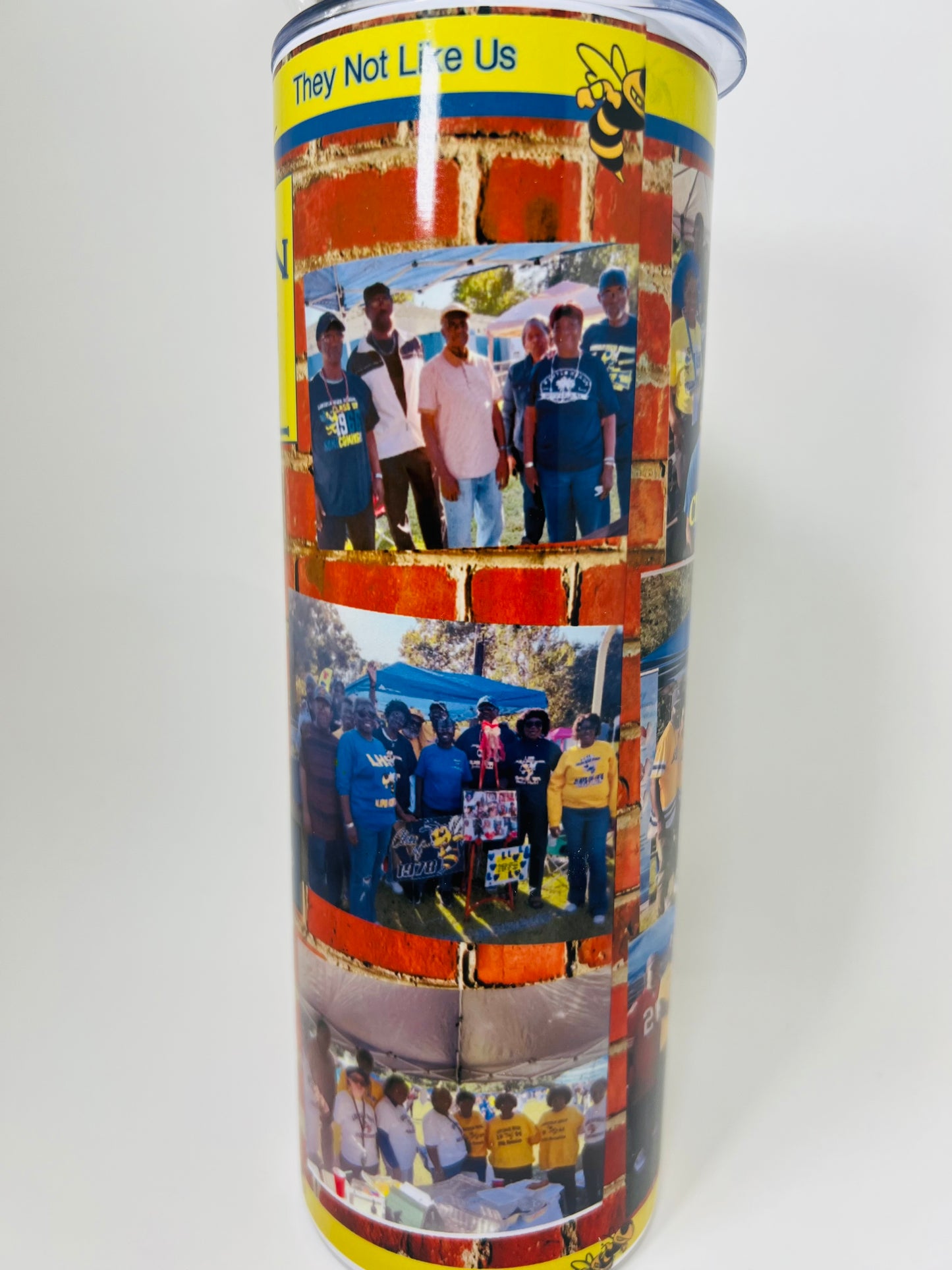 Lincoln High !!!  Brick Background  "Add Your Own Photo's"  Up To 8 Pics !!!