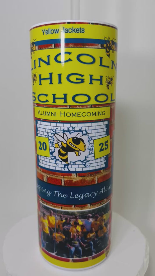 Lincoln High !!!  Brick Background  "Add Your Own Photo's"  Up To 8 Pics !!!