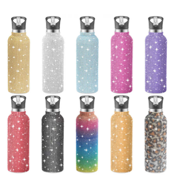 NEW111    High End Rhinestone Bling Insulated Flask