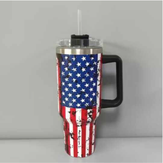 USA National Flag 40oz Vacuum Insulated Tumbler